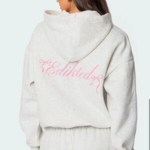 Edikted Sasha Bow Detail Hoodie